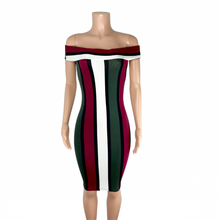 Load image into Gallery viewer, Stripe Me Down Bodycon Dress