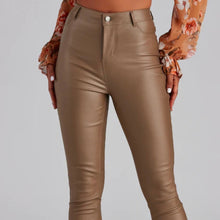 Load image into Gallery viewer, High-Rise Coated Skinny Pants