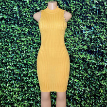 Load image into Gallery viewer, Mock-Neck Studded Rib-Knit Dress