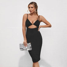 Load image into Gallery viewer, Back To Basic Rib Knit Cut Out Bralette Dress