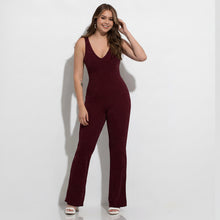 Load image into Gallery viewer, Sparkly Slit-Leg Jumpsuit