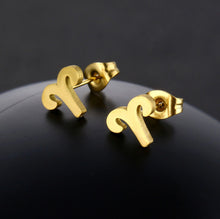 Load image into Gallery viewer, Stainless Steel Zodiac Necklace & Earrings Set