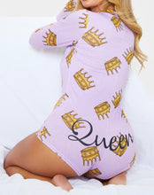 Load image into Gallery viewer, Queen Printed PJ Romper