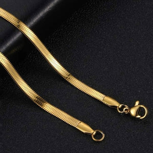 Snake Twisted Herringbone Chain