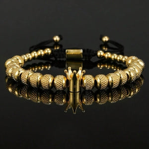Vintage Crown Beaded Bracelet