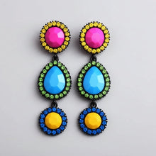 Load image into Gallery viewer, Classic Rhinestone Acrylic Water Drop Dangle Earrings
