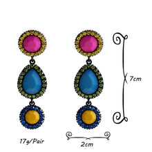 Load image into Gallery viewer, Classic Rhinestone Acrylic Water Drop Dangle Earrings
