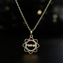 Load image into Gallery viewer, “Mama” Mother’s Day Flower Shaped Necklace
