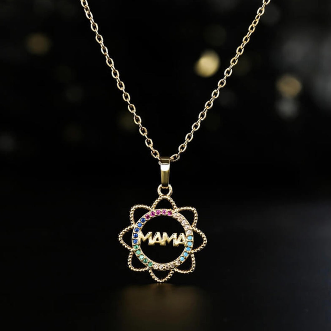 “Mama” Mother’s Day Flower Shaped Necklace