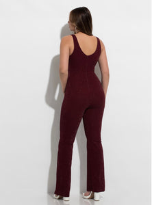 Sparkly Slit-Leg Jumpsuit