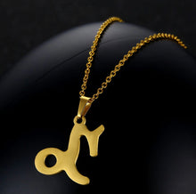 Load image into Gallery viewer, Stainless Steel Zodiac Necklace &amp; Earrings Set
