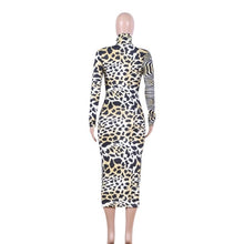 Load image into Gallery viewer, Leopard and Zebra Print Midi Dress
