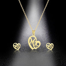 Load image into Gallery viewer, Mother’s Day Heart Shaped Earrings &amp; Necklace Set
