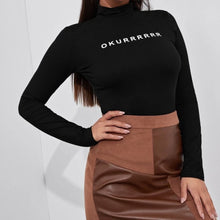 Load image into Gallery viewer, “Okurrrrrr” Mock Neck Slim Tee
