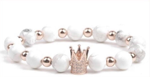 Crown Decor Beaded Bracelet