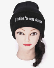 Load image into Gallery viewer, “It’s Time for new Dreams” Embroidery Beanie
