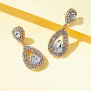 Rhinestone Water Drop Earring