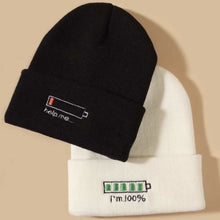 Load image into Gallery viewer, 2pcs “Energy” Embroidery Beanie Set
