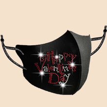 Load image into Gallery viewer, Rhinestone Letter Decor Mask
