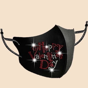 Rhinestone Letter Decor Mask
