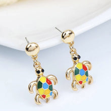 Load image into Gallery viewer, Turtle Drop Earrings
