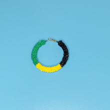 Load image into Gallery viewer, Big Fun Oversized Rasta Hoop Earrings
