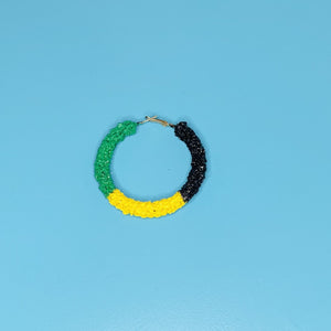 Big Fun Oversized Rasta Hoop Earrings