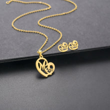 Load image into Gallery viewer, Mother’s Day Heart Shaped Earrings &amp; Necklace Set
