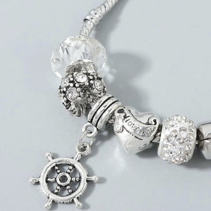 Pandora Inspired Rudder Charm Bracelet