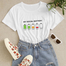 Load image into Gallery viewer, “My Social Battery” Graphic Tee
