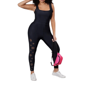Plus Criss Cross Back Cut Out Tank Jumpsuit