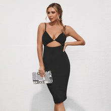 Load image into Gallery viewer, Back To Basic Rib Knit Cut Out Bralette Dress
