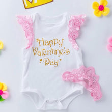 Load image into Gallery viewer, Baby Girl Contrast Lace Bodysuit w/Headband
