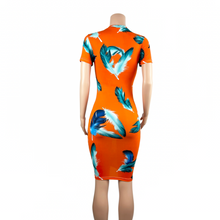 Load image into Gallery viewer, Go Your Own Way Feather Print Dress w/Matching Fanny Pack
