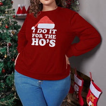 Load image into Gallery viewer, Plus Christmas Slogan Graphic Sweatshirt
