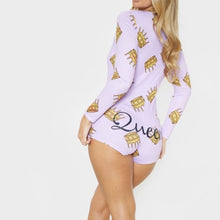 Load image into Gallery viewer, Queen Printed PJ Romper
