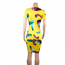 Load image into Gallery viewer, Go Your Own Way Feather Print Dress w/Matching Fanny Pack
