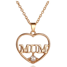 Load image into Gallery viewer, “Mum” Heart Shaped Rhinestone Decor Necklace
