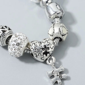 Pandora Inspired Heart Decor Bracelet