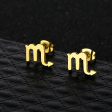Load image into Gallery viewer, Stainless Steel Zodiac Necklace &amp; Earrings Set
