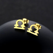 Load image into Gallery viewer, Stainless Steel Zodiac Necklace &amp; Earrings Set
