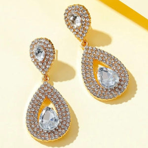 Rhinestone Water Drop Earring