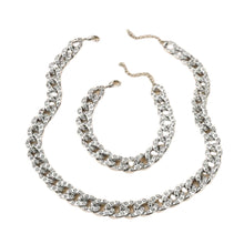 Load image into Gallery viewer, Let’s Sparkle Jeweled Chain Necklace Set
