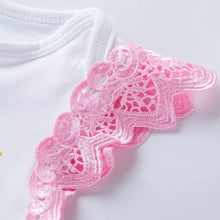 Load image into Gallery viewer, Baby Girl Contrast Lace Bodysuit w/Headband
