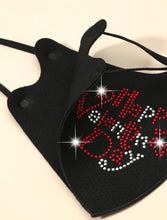 Load image into Gallery viewer, Rhinestone Letter Decor Mask
