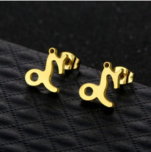 Load image into Gallery viewer, Stainless Steel Zodiac Necklace &amp; Earrings Set
