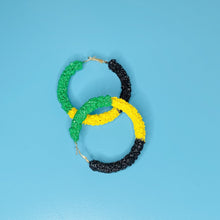 Load image into Gallery viewer, Big Fun Oversized Rasta Hoop Earrings
