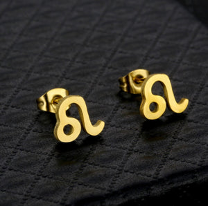 Stainless Steel Zodiac Necklace & Earrings Set