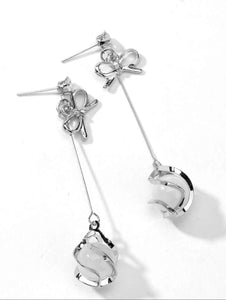 Bow Decor Drop Earrings