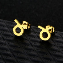 Load image into Gallery viewer, Stainless Steel Zodiac Necklace &amp; Earrings Set
